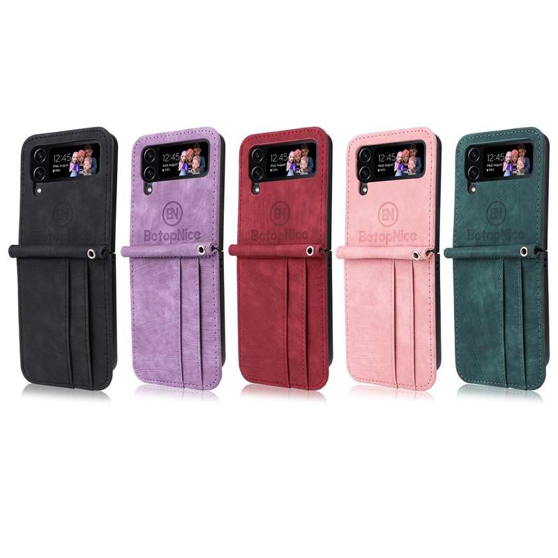 For Samsung Galaxy Z Flip4 BETOPNICE Dual-side Buckle Leather Phone Case(Pink)
