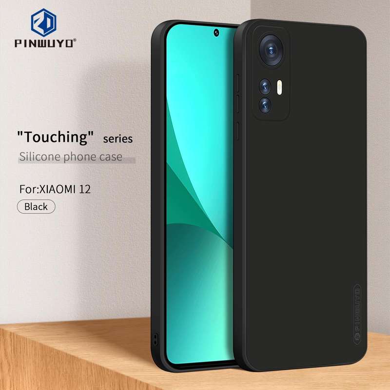 For Xiaomi 12 PINWUYO Liquid Silicone TPU Phone Case(Black)