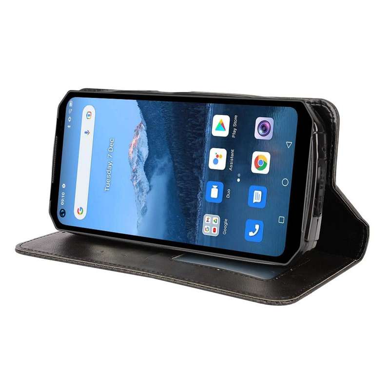 For Oukitel WP16 Magnetic Buckle Retro Texture Leather Phone Case(Black)