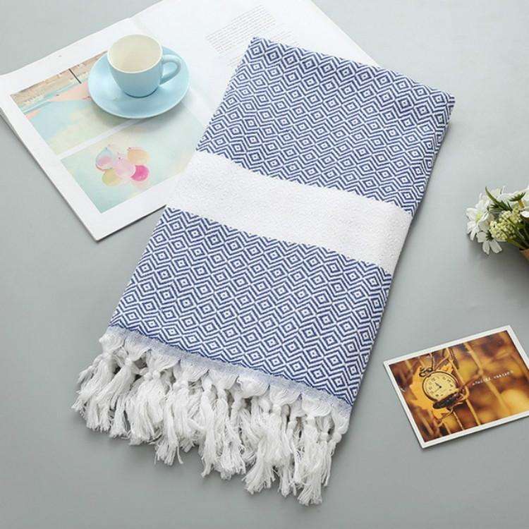 Striped Cotton Bath Towel With Tassels Thin Travel Camping Bath Sauna Beach Gym Pool Blanket Abso...