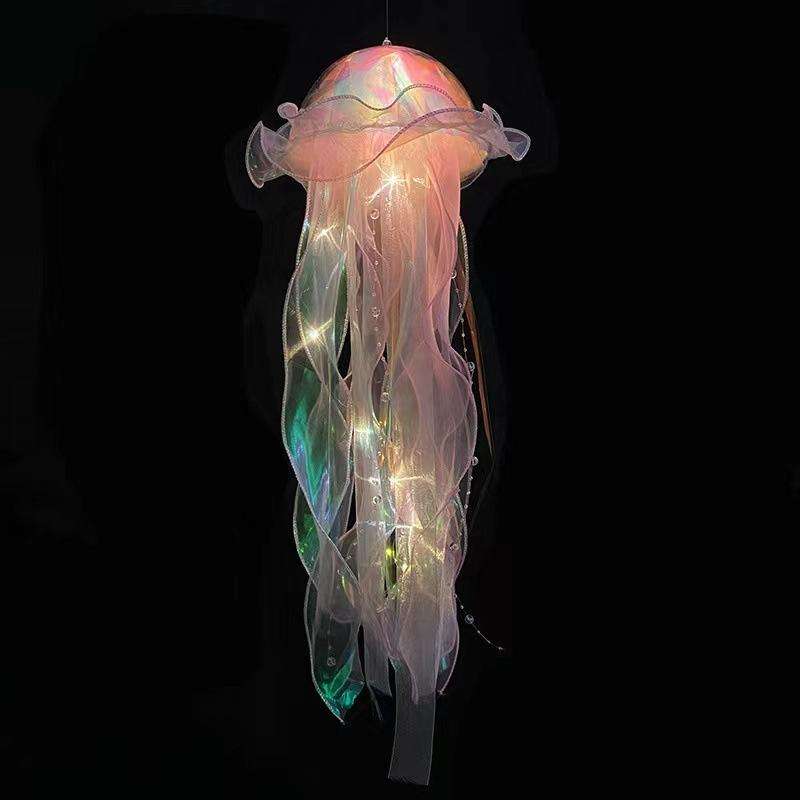 Luminous Jellyfish Lamp Finished Night Light Room Decoration Ambient Light(Random Color)