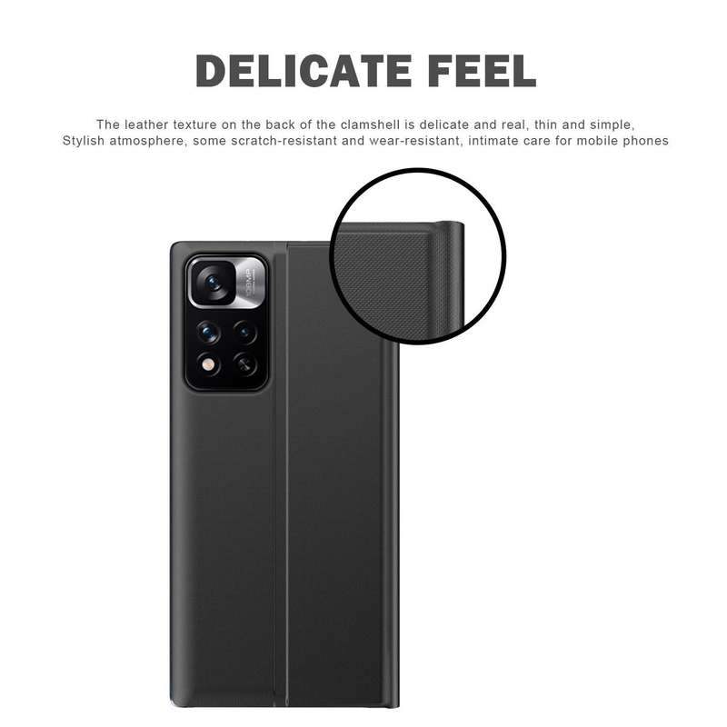 For Samsung Galaxy S22 5G Side Display Magnetic Flip Plain Cloth + PC Case with Holder & Sleep / ...