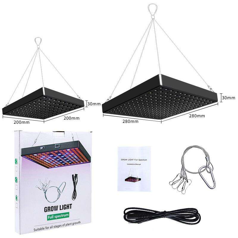 Large 169 LEDs Quantum Plant Growth Lighting Outdoor Full Spectrum Planting Lamp(UK Plug)
