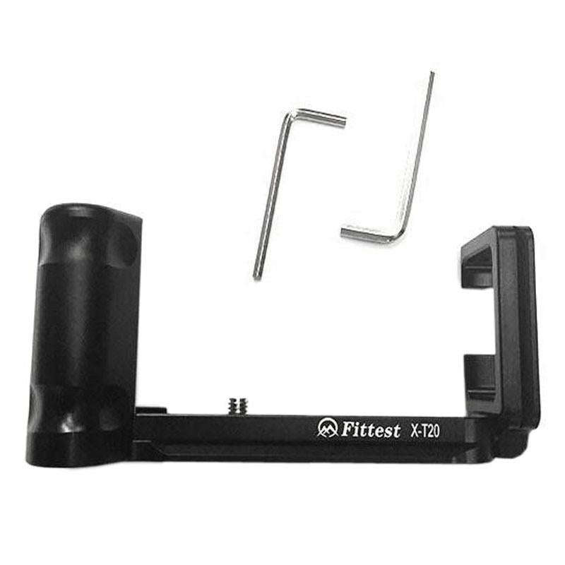 FITTEST X-T20 Vertical Shoot Quick Release L Plate Bracket Base Holder for FUJI X-T20 / X-T10 (Bl...