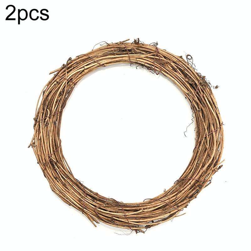 2 PCS Tree Vine Christmas Wreath DIY Rattan Garden Decoration Rattan Window Decoration, Size:20CM