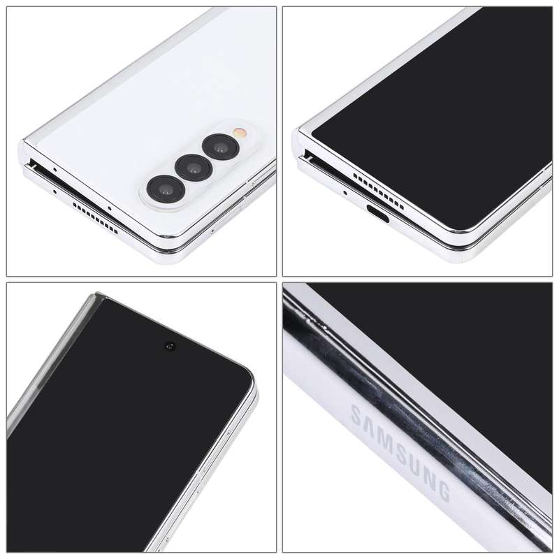 For Samsung Galaxy Z Fold4 Black Screen Non-Working Fake Dummy Display Model(White)
