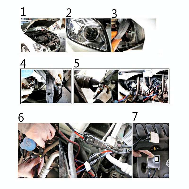 DC12V 35W H7 HID Xenon Super Vision Light Single Beam Waterproof High Intensity Discharge Lamp Ki...