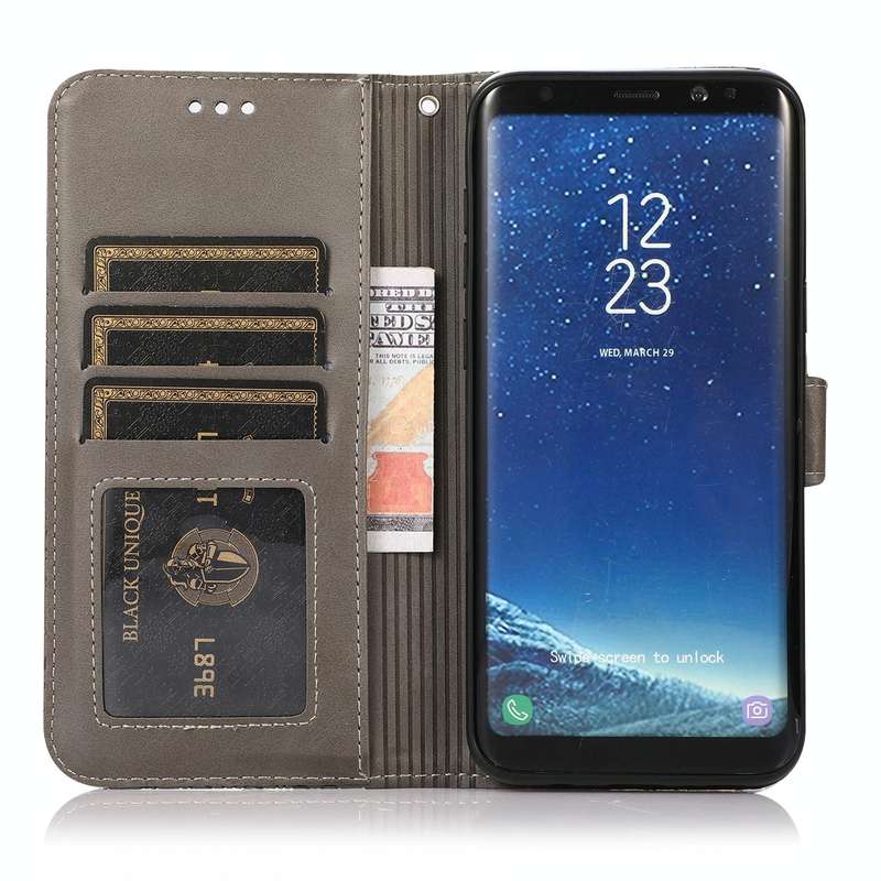 For Samsung Galaxy S8+ Skin Feel Embossed Sunflower Horizontal Flip Leather Case with Holder & Ca...