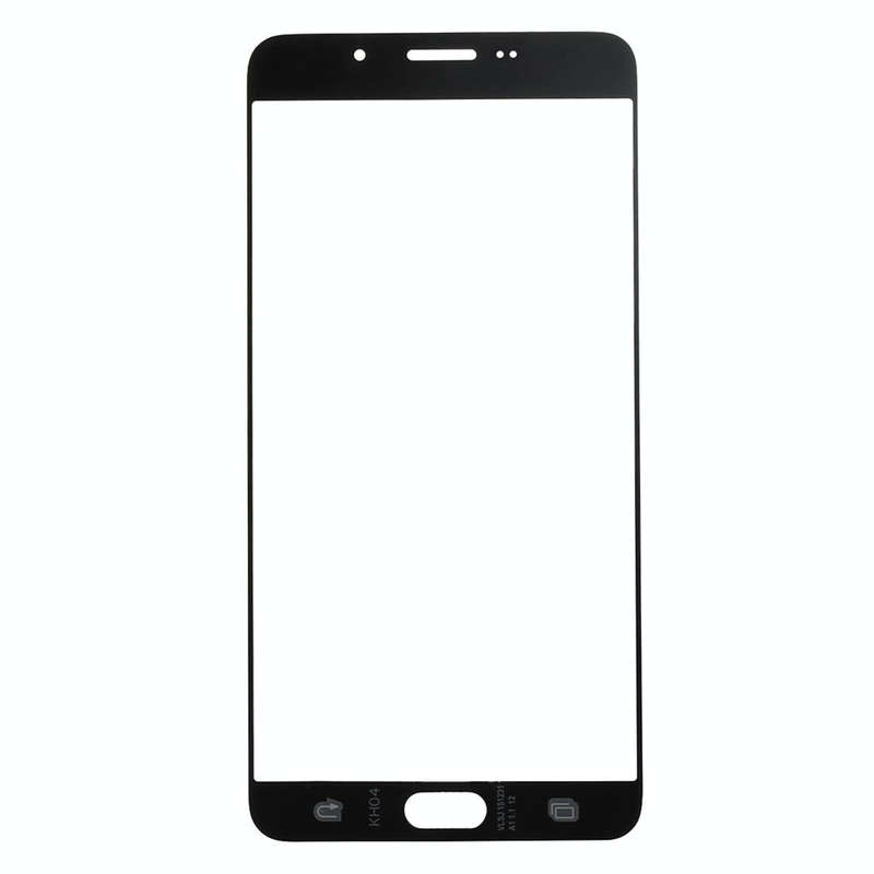 For Galaxy A9 (2016) / A900 Front Screen Outer Glass Lens (Black)
