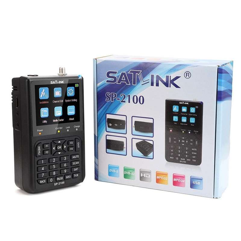 SATLINK SP-2100 HD Finder Meter Handheld Satellite Meter(EU Plug)