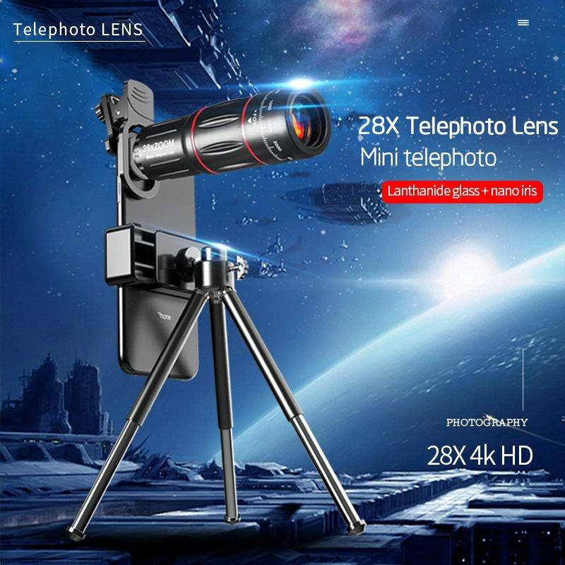W28-QK Mobile Phone Universal Lens Telescope 28X Color Box Set