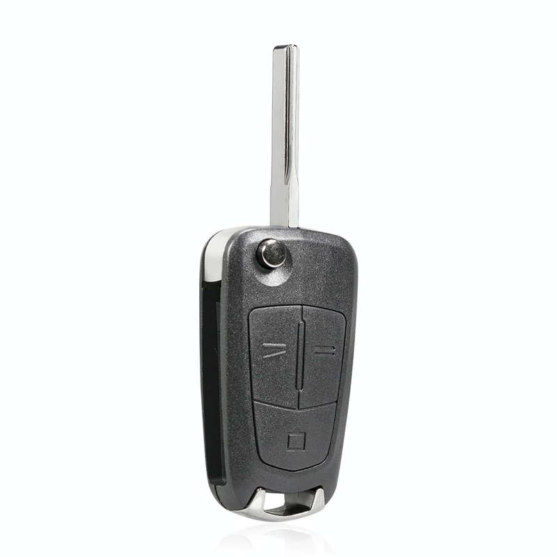 For Opel Car Foldable Blade Key Case with Screw Hole, Style:2-button HU100 without Slot
