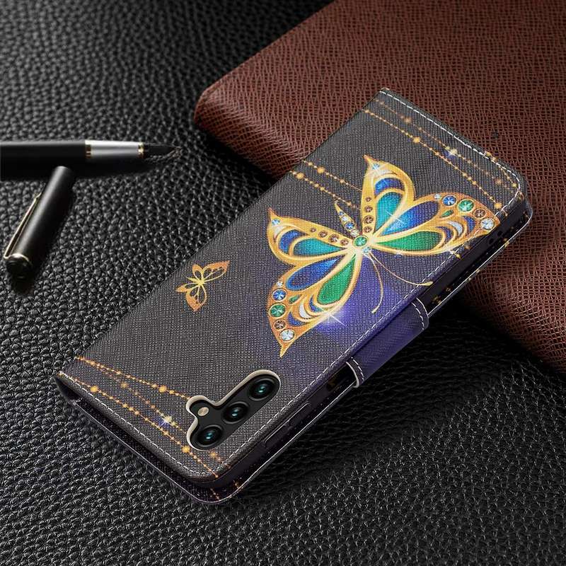 For Samsung Galaxy A13 5G Colored Drawing Pattern Horizontal Flip Phone Leather Case with Holder ...