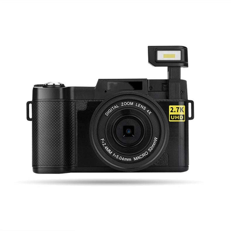 R2 2.7K Vlog Camera 4X Zoom Digital Camera with 3.0 inch Flip Screen (Black)