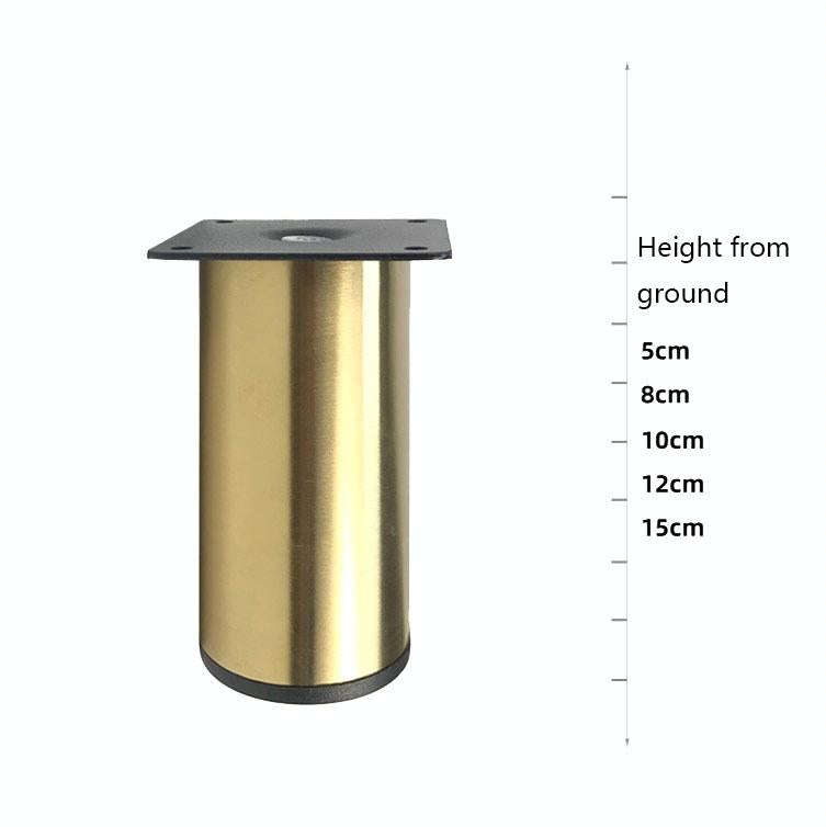 LH-OU050 Thickened Stainless Steel Furniture Support Legs, Height: 8cm(Matte Black)