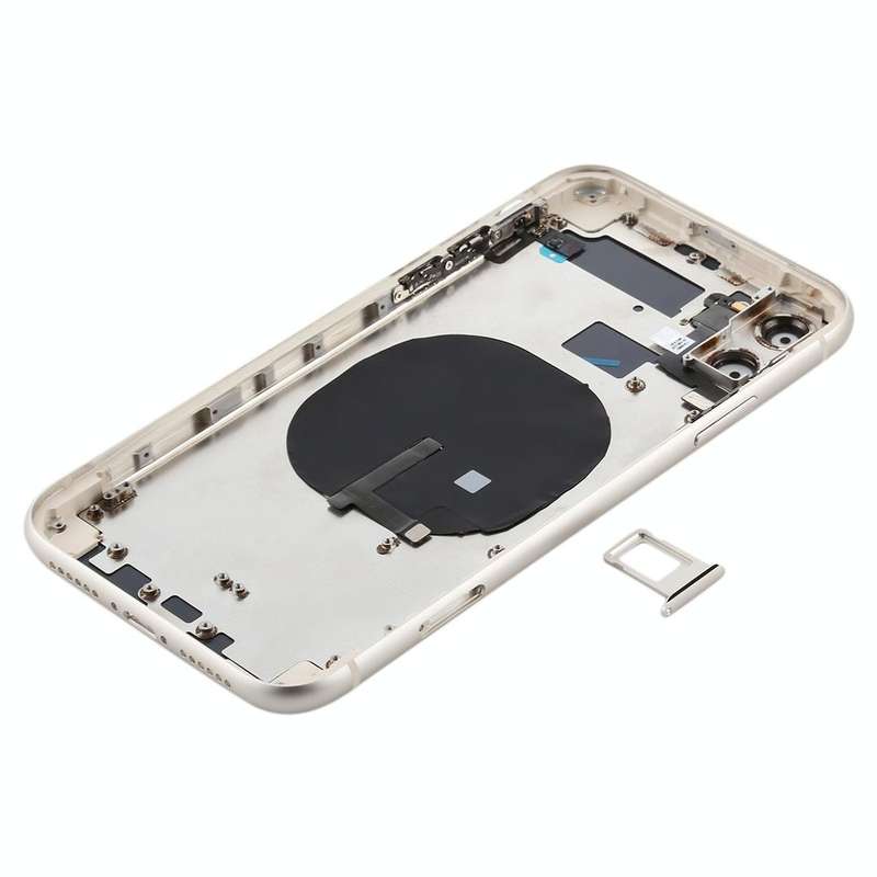 Battery Back Cover (with Side Keys & Card Tray & Power + Volume Flex Cable & Wireless Charging Mo...