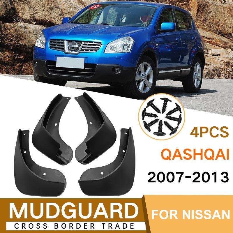 For Nissan Qashqai J10 2007-2013 4pcs/Set Car Auto Soft Plastic Splash Flaps Fender Guard