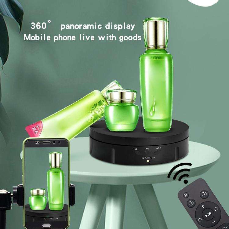 14.6cm Remote Mirror USB Electric Rotating Turntable Display Stand, Load: 10kg(Black)