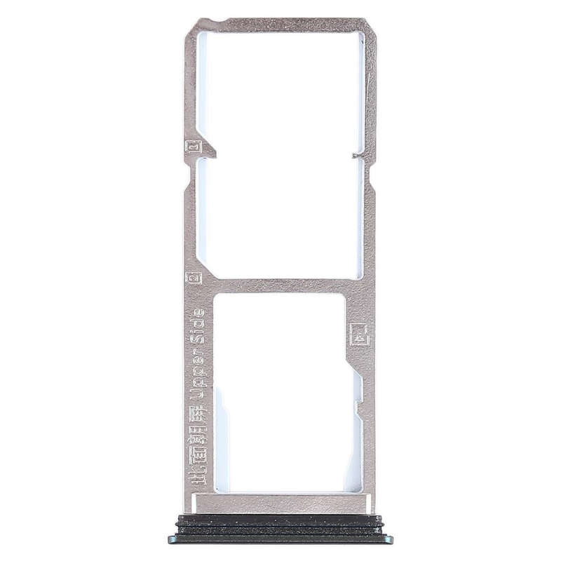 For Vivo Y75 2 x SIM Card Tray + Micro SD Card Tray (Black)