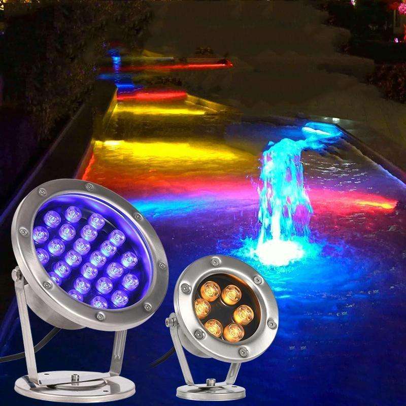 LED Underwater Light Pool Fish Pond Fountain Waterproof Landscape Light 9W(Blue)