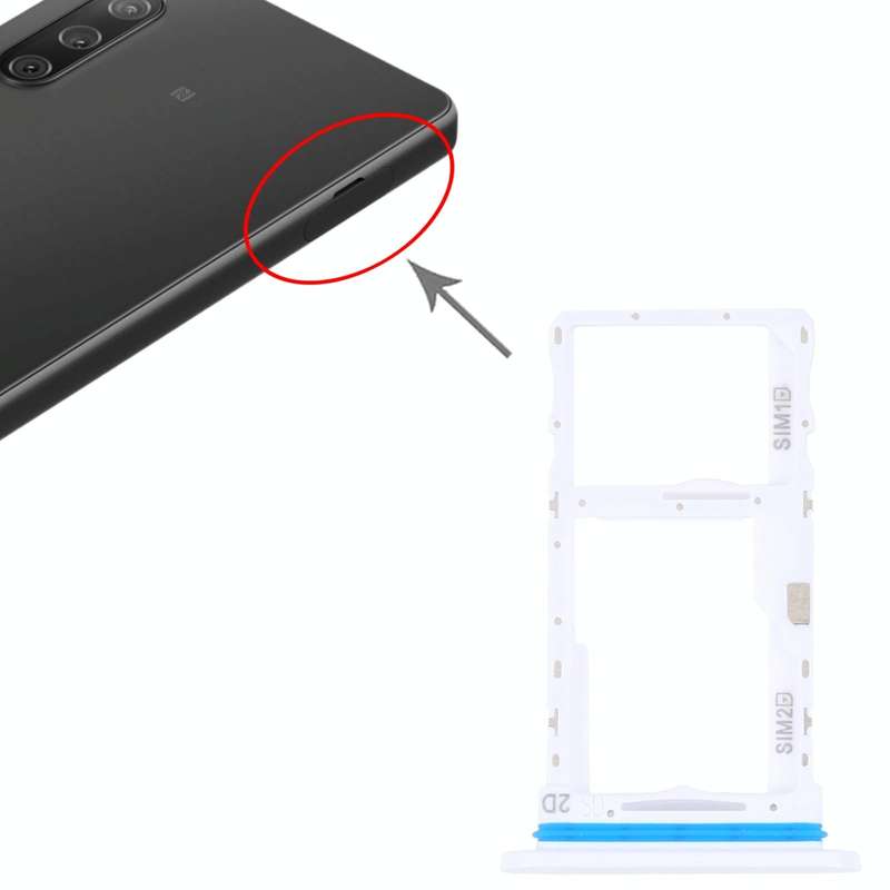 For Sony Xperia 10 IV Original SIM Card Tray + SIM / Micro SD Card Tray (White)