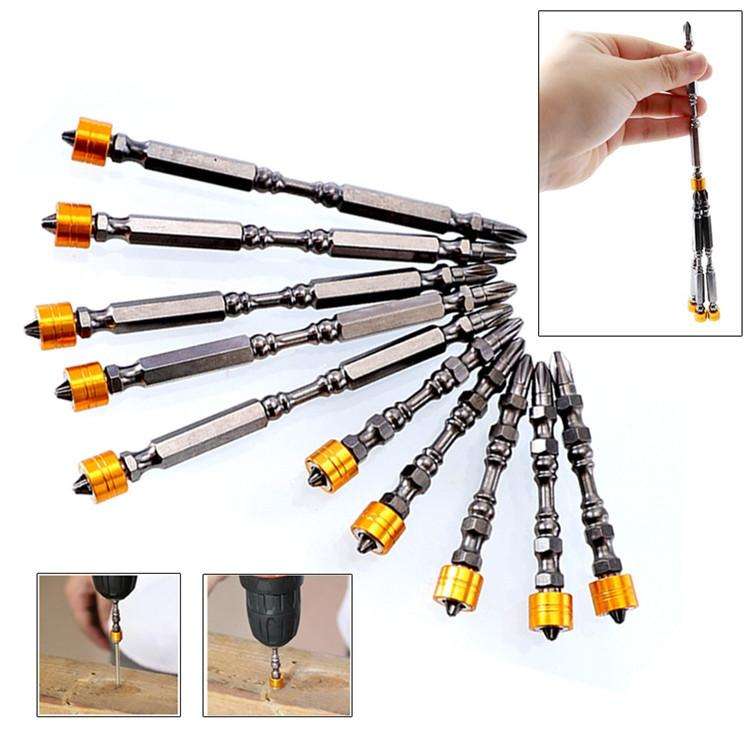 5 PCS Electric Screwdriver Bit Double-headed Cross Magnetic Ring Bit, Specification:65mm