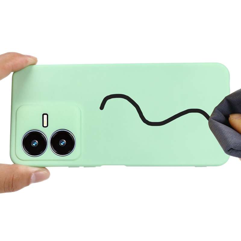 For vivo Y22 / Y22S 4G Solid Color Liquid Silicone Dropproof Full Coverage Protective Case(Green)