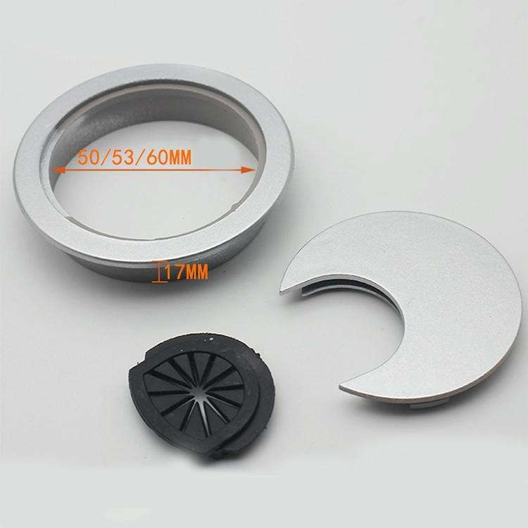 10 PCS Desk Computer Desktop Plastic Round Threading Box Hole Cover, Hole Diameter: 50mm