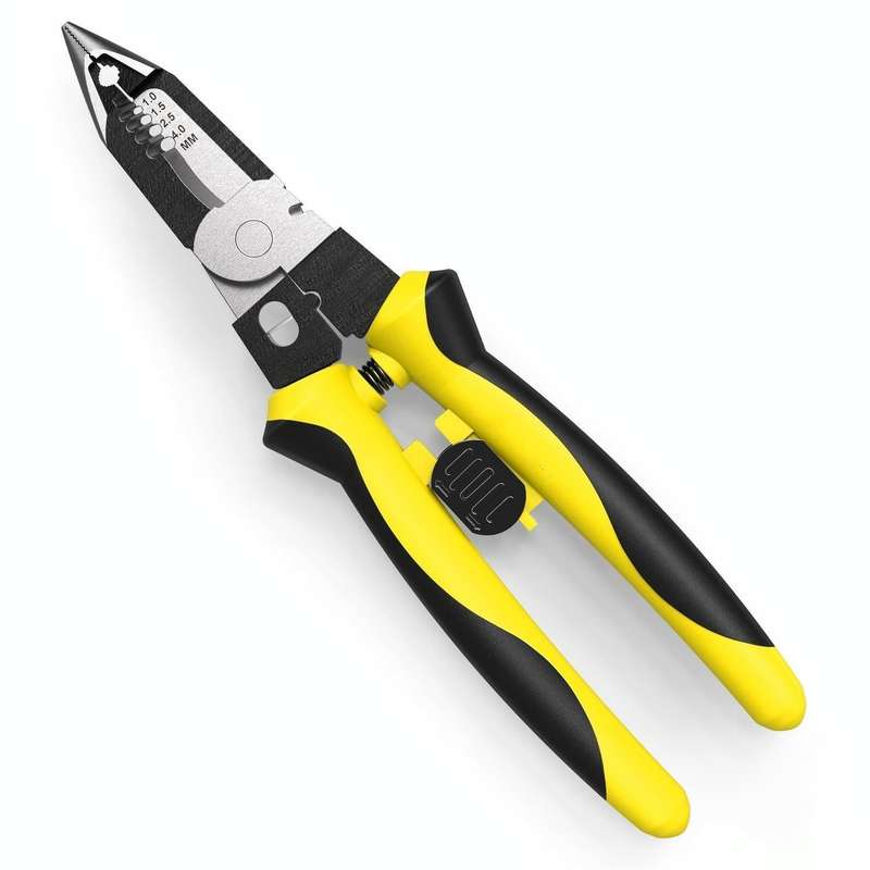7 In 1 Multi-Function Wire Stripper Electrician Manual Tool(Black Yellow)