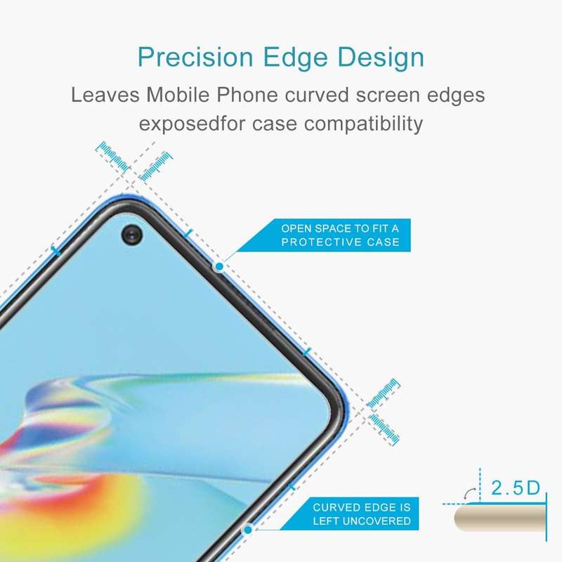 For OPPO A54 50 PCS 0.26mm 9H 2.5D Tempered Glass Film