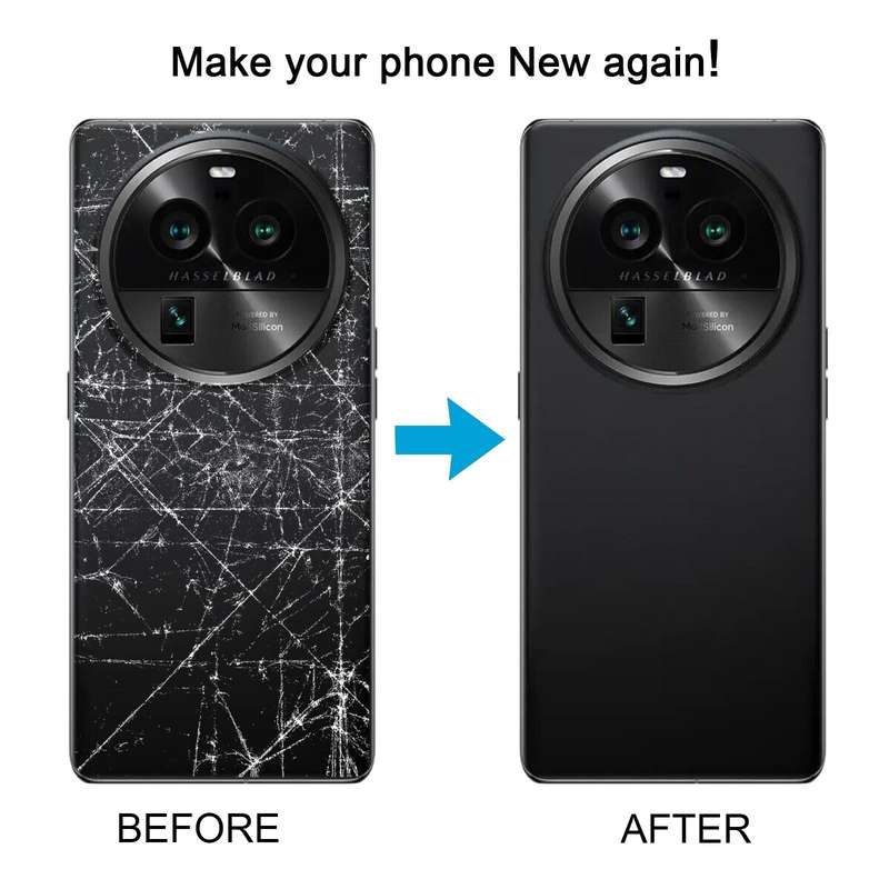 For OPPO Find X6 Pro Original Battery Back Cover with Camera Lens Cover(Blue)