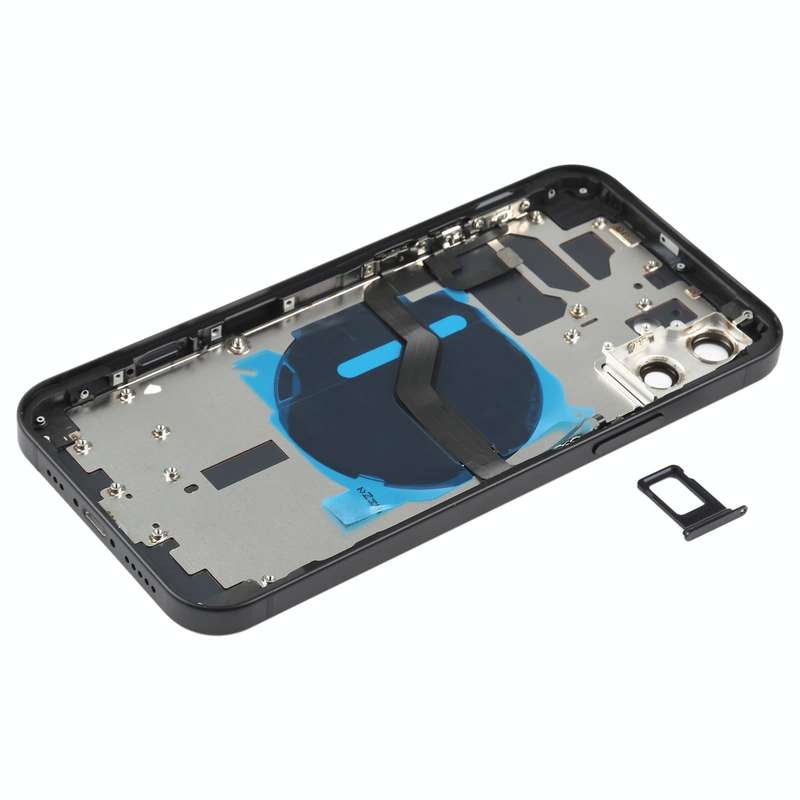 Battery Back Cover (with Side Keys & Card Tray & Power + Volume Flex Cable & Wireless Charging Mo...