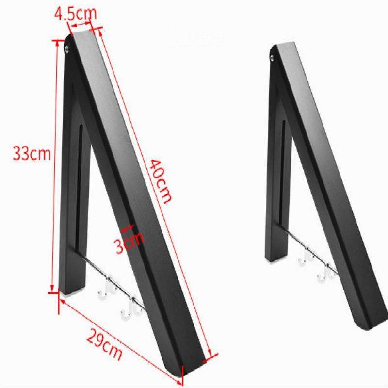 Multifunctional Space Aluminum Invisible Drying Rack, Size:Black