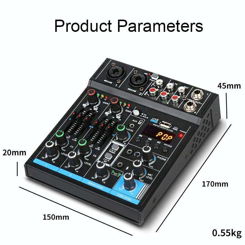 USB Balanced 4-ways Home Computer Recording Bluetooth Sound Card(M4)
