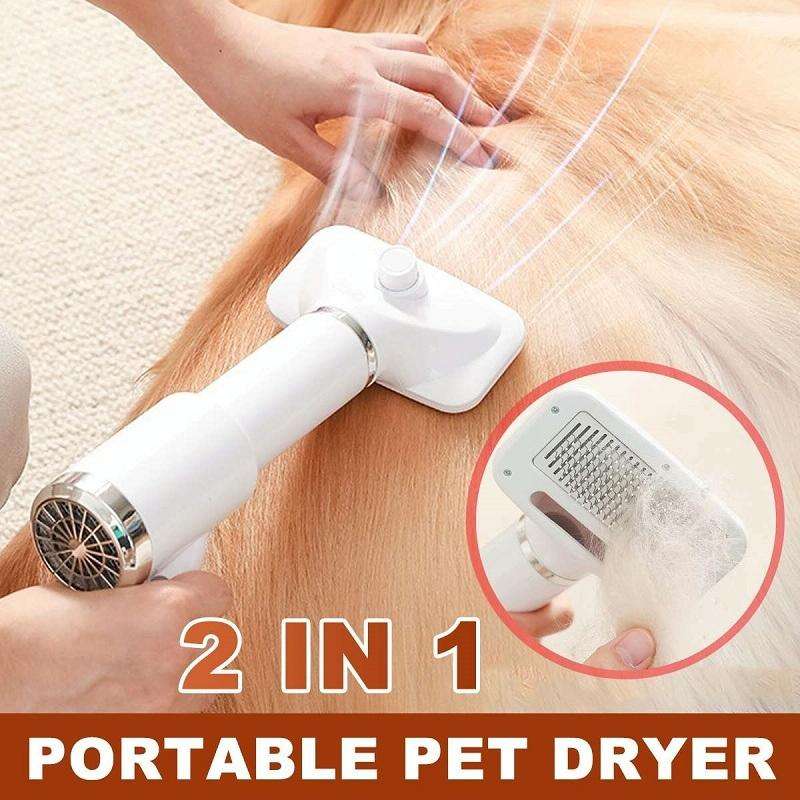 Pet Electric Comb Cat And Dog Brushing Cleaning Hair Dryer, Specification: UK Plug(3 Generation 8...