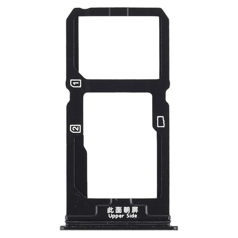 For Vivo X20 SIM Card Tray + SIM Card Tray / Micro SD Card Tray (Black)