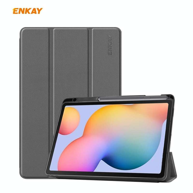 For Samsung Galaxy Tab S6 Lite P610 / P615 / Tab S6 Lite 2022 / P613 / P619 ENKAY Leather Smart T...