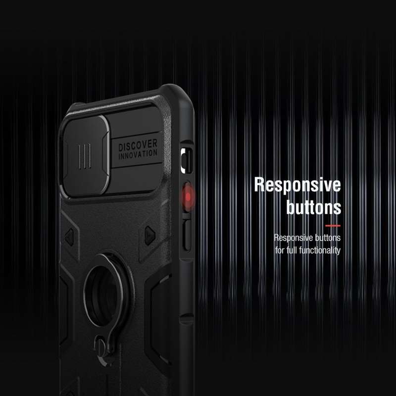 For iPhone 11 Pro Max NILLKIN Shockproof CamShield Armor Protective Case with Invisible Ring Hold...