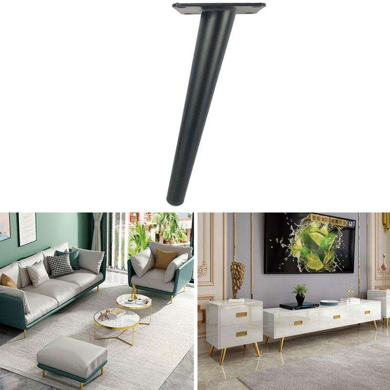 LH-ZT-0001 Cone Round Tube Furniture Support Legs, Style: Oblique Cone Height 10cm(Matte Black)