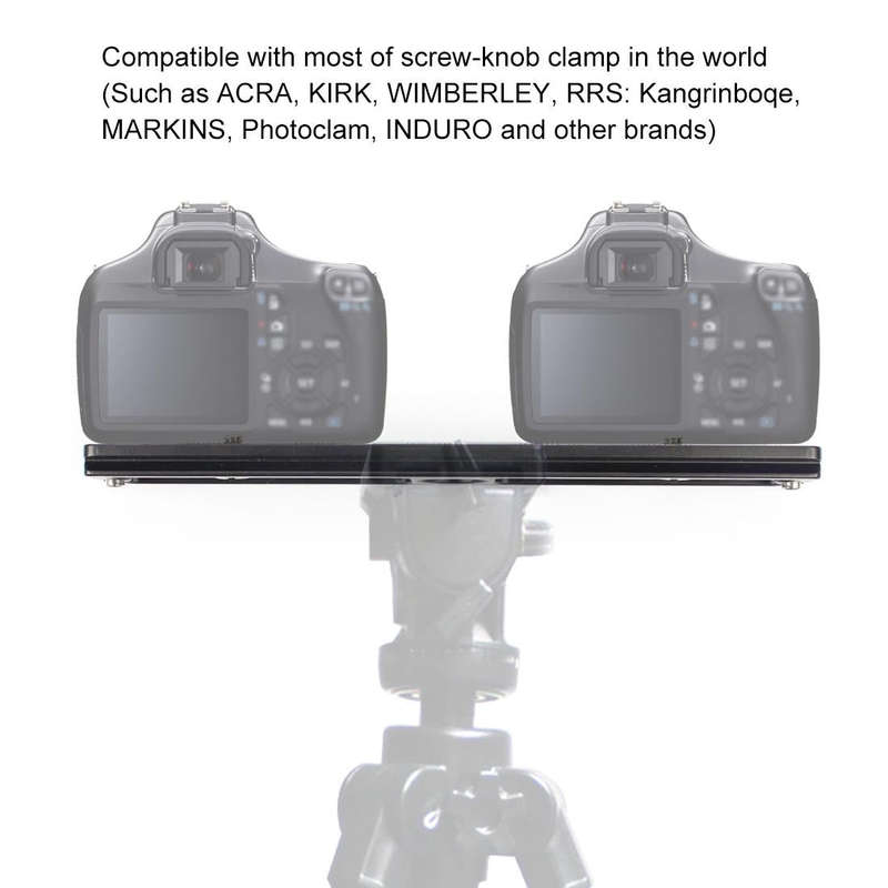 PULUZ 200mm Length PU-200 Aluminum-magnesium Alloy Quick Release Plate QR Clamp for Benro B3 / J2...