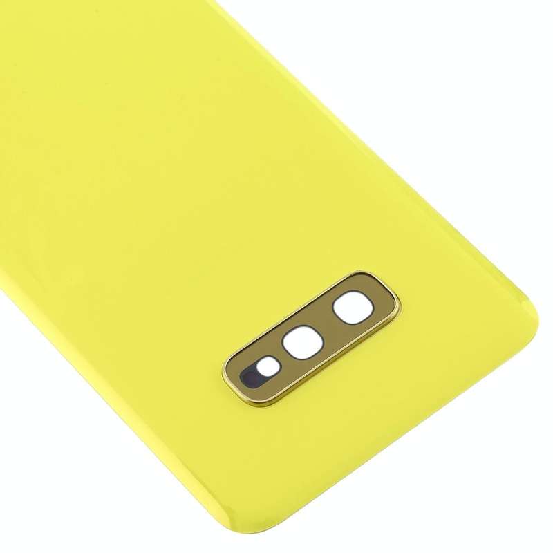For Galaxy S10e Battery Back Cover with Camera Lens (Yellow)