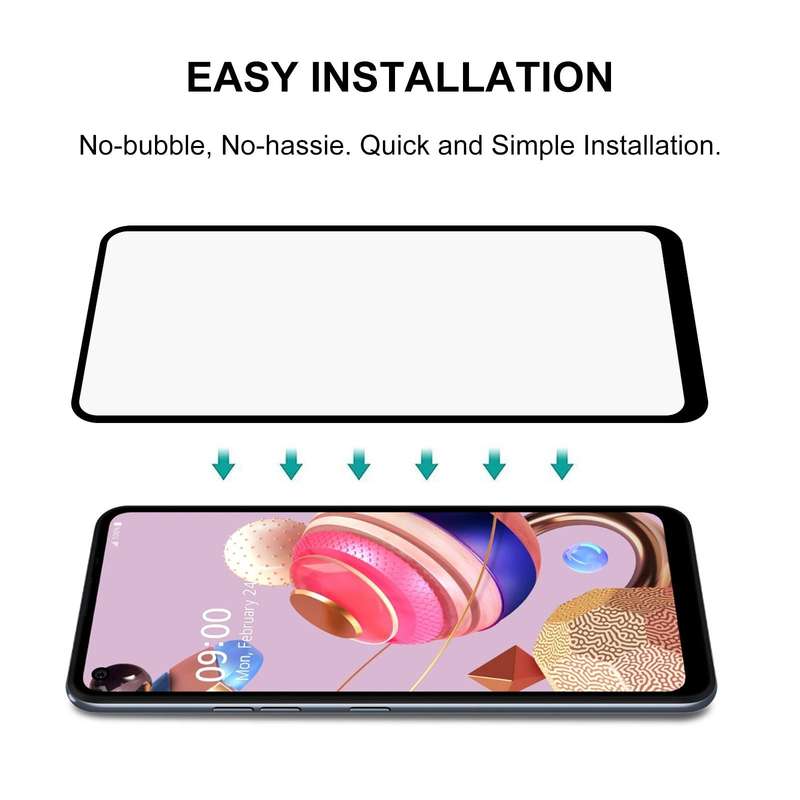For LG K51S Full Glue Full Screen Tempered Glass Film