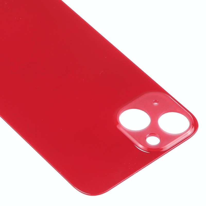 Easy Replacement Big Camera Hole Glass Back Battery Cover for iPhone 13(Red)