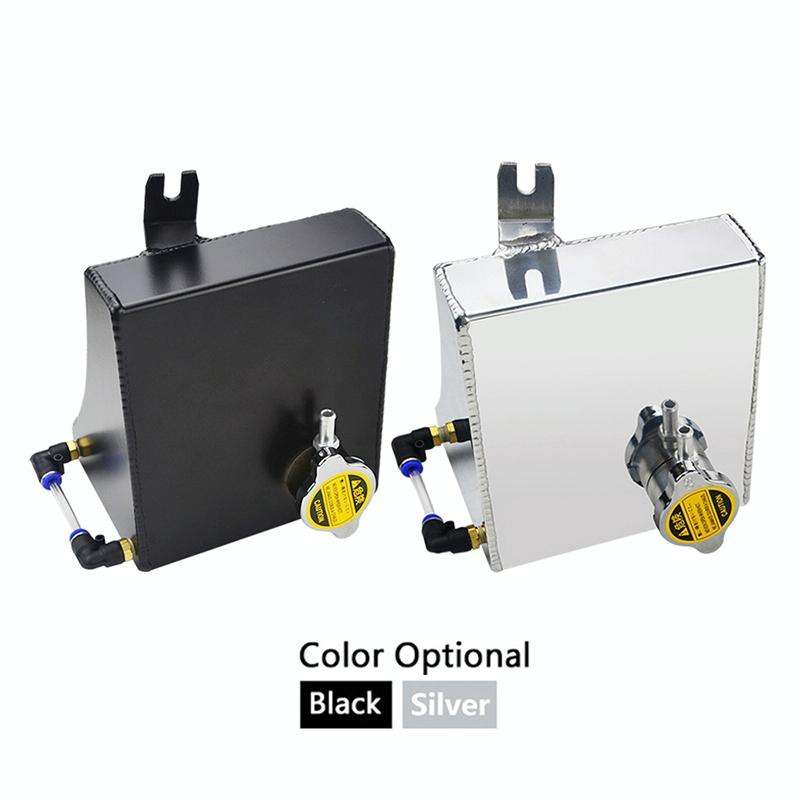 Car Modified Triangle Aluminum Alloy Cooling Water Tank Bottle Can for Nissan (Silver)