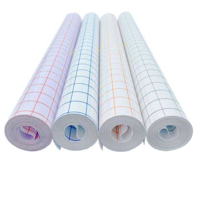 30cm x 500cm Self Adhesive Clear Lattice PVC Vinyl Positioning Transfer Film(Orange)