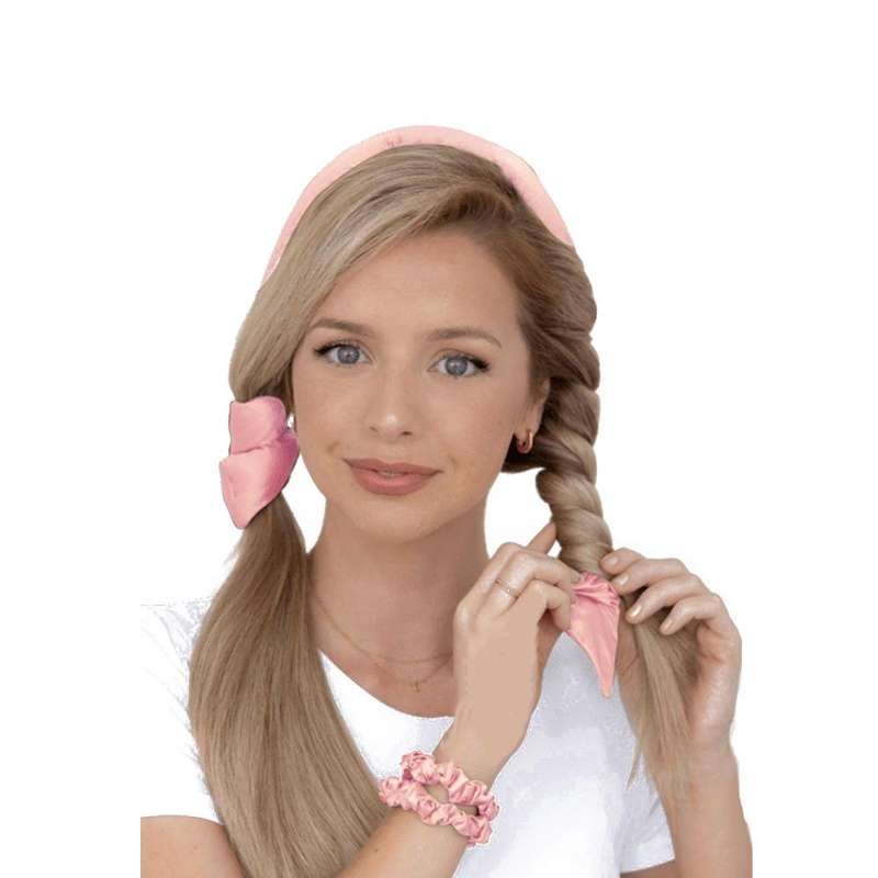 Physical Force Shaping Curly Hair Heatless Hair Curler Hair Band( Klein Blue)