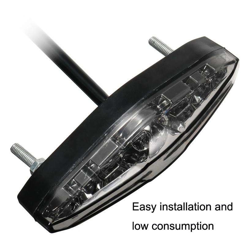 Motorcycle 15LED Brake Light Tail Light Decoration Lamp(White Shell)
