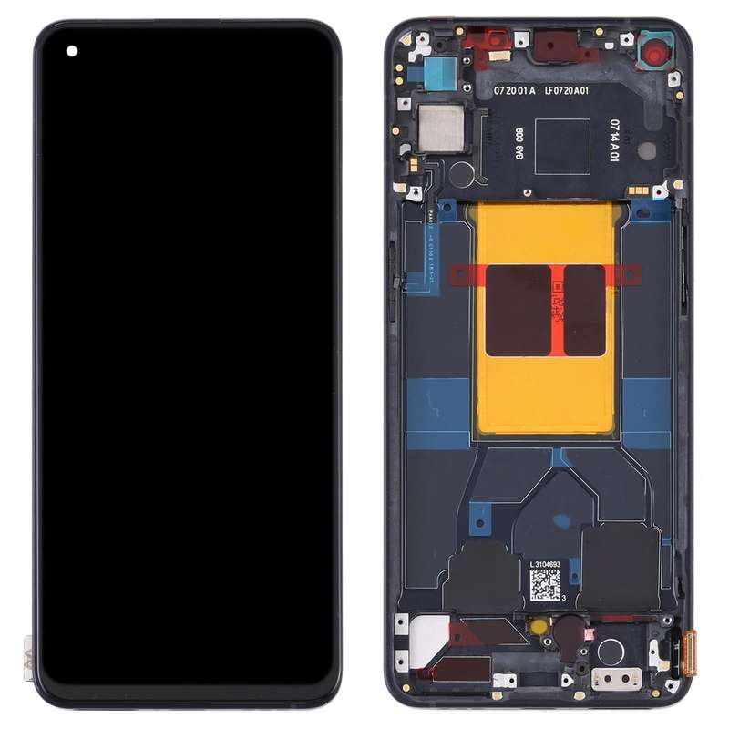 Original LCD Screen For OPPO Reno6 5G PEQM00 CPH2251 Digitizer Full Assembly with Frame (Black)