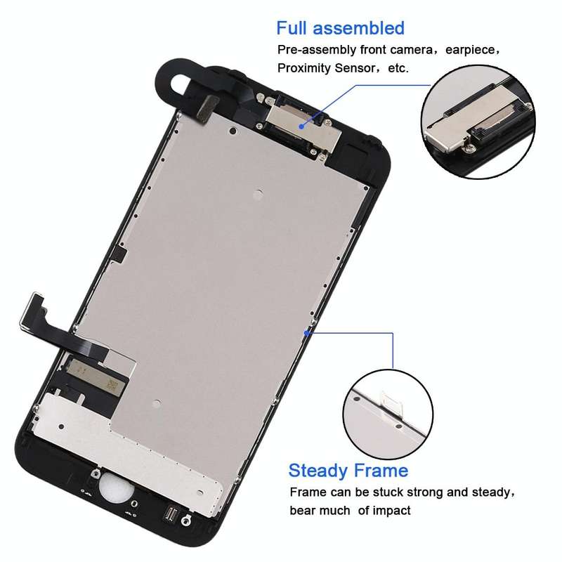 TFT LCD Screen for iPhone 7 with Digitizer Full Assembly include Front Camera (White)
