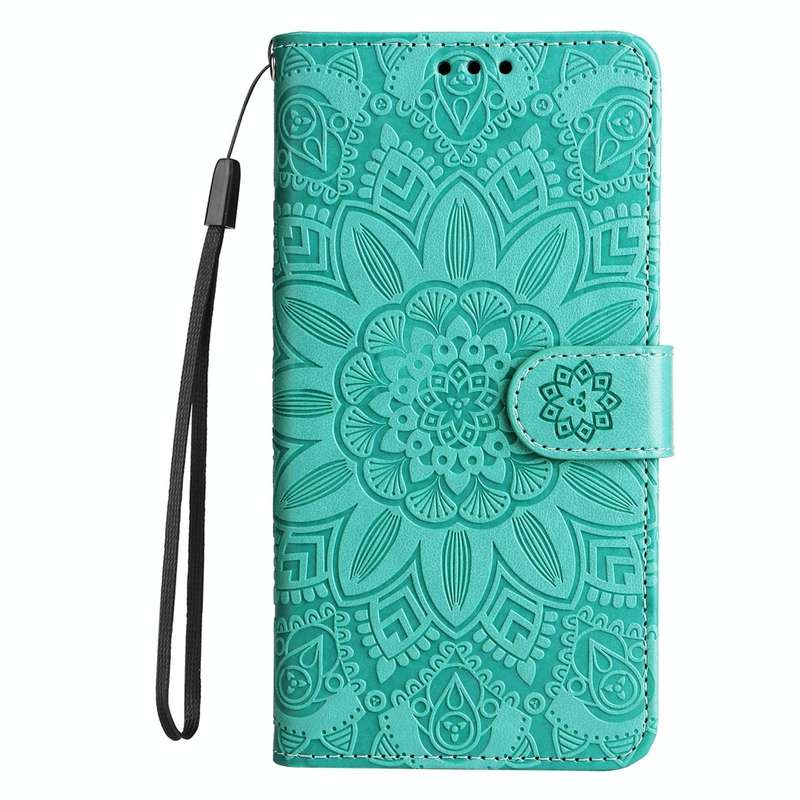 For Honor X8 / X30i Embossed Sunflower Leather Phone Case(Green)